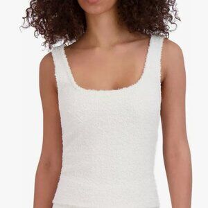 Steve Madden Women's Scoop-Neck Chenille Sleep Tank Top - White